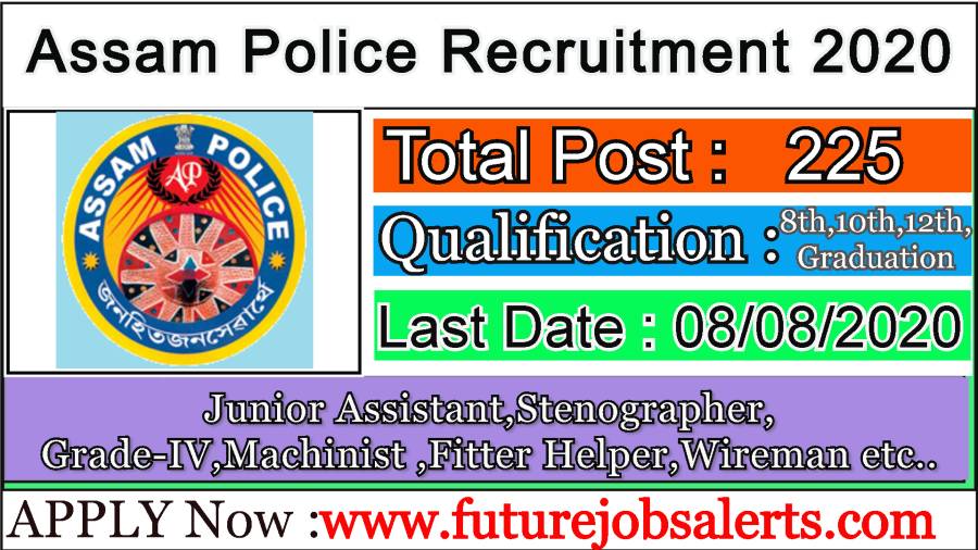 Assam Police Recruitment Apply Online Vacancies Junior Asst