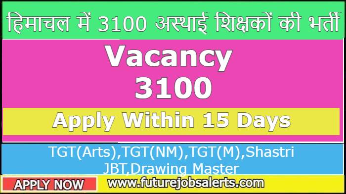 Latest Teacher Govt Job in HP On Contract Basis Official Notification Out 3000 Vacancy